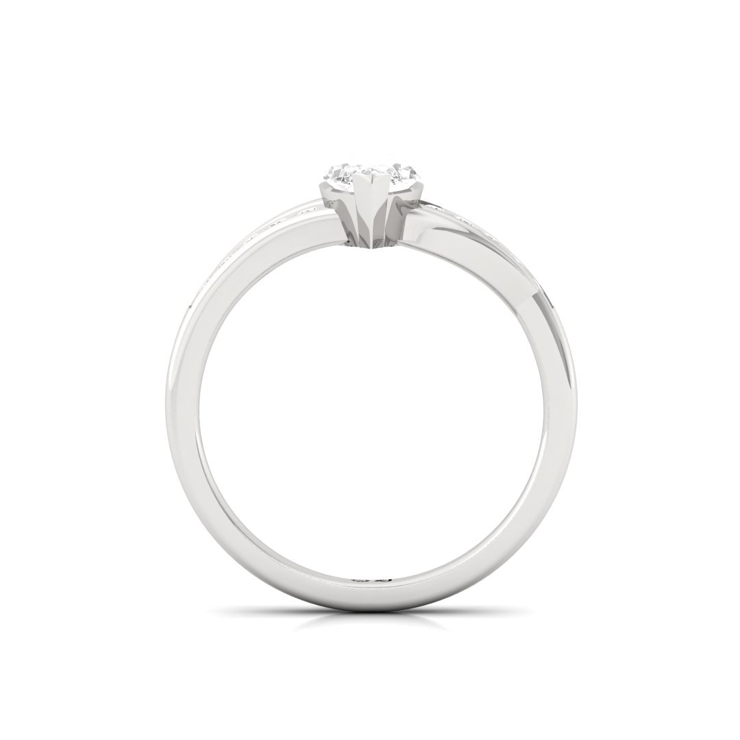 Marquise Cut Diamond Engagement Ring with Split Shank | Lab Grown Diamond | Silver | 10K | 14K | 18K - View 3