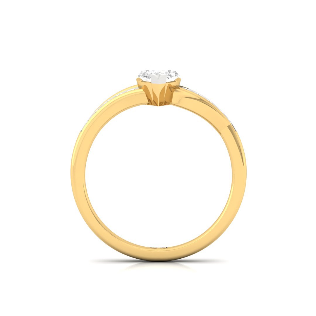 Marquise Cut Diamond Engagement Ring with Split Shank | Lab Grown Diamond | Silver | 10K | 14K | 18K - View 3