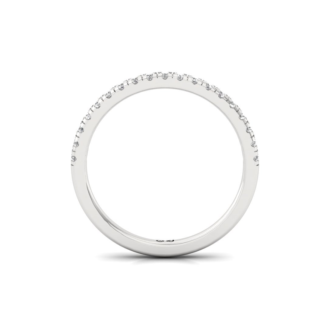 Half Diamond Eternity Band Ring | Lab-Grown Diamond Wedding Band | Silver | 10K | 14K | 18K - View 3