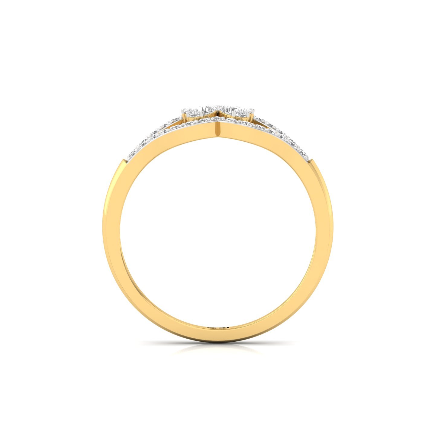 Floral Marquise & Pear Diamond Cluster Ring | Lab Grown Diamonds | 925 Silver | 10K | 14K | 18K - View 3