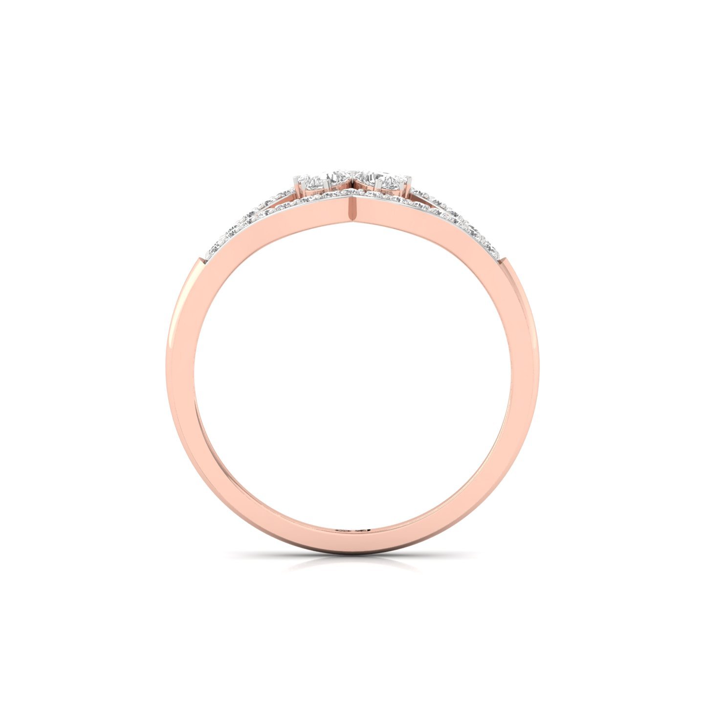 Floral Marquise & Pear Diamond Cluster Ring | Lab Grown Diamonds | 925 Silver | 10K | 14K | 18K - View 3