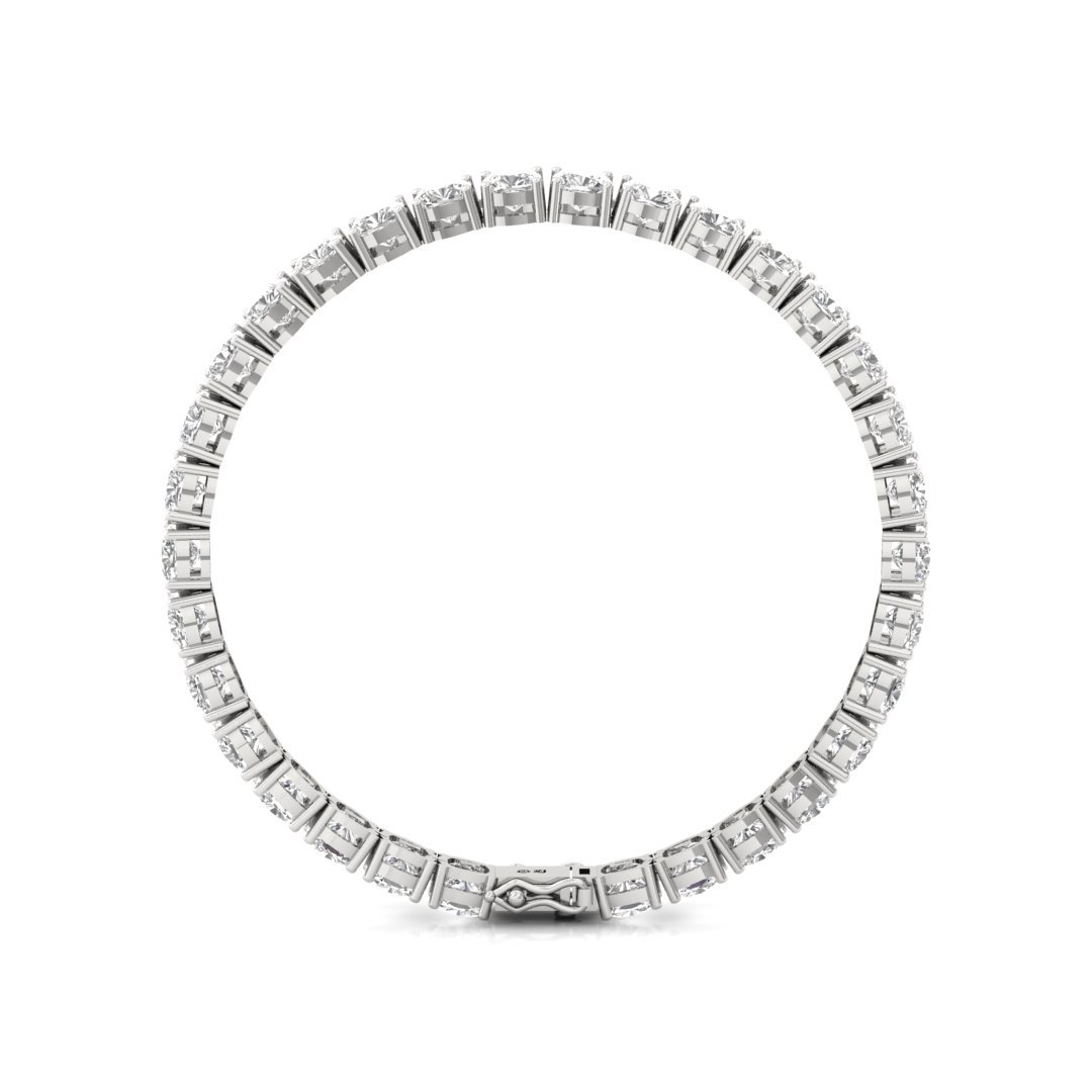 Cushion Cut Diamond Tennis Bracelet | Luxury Lab Grown CVD Diamond Line Bracelet | 925 Silver | 10K | 14K | 18K - View 5