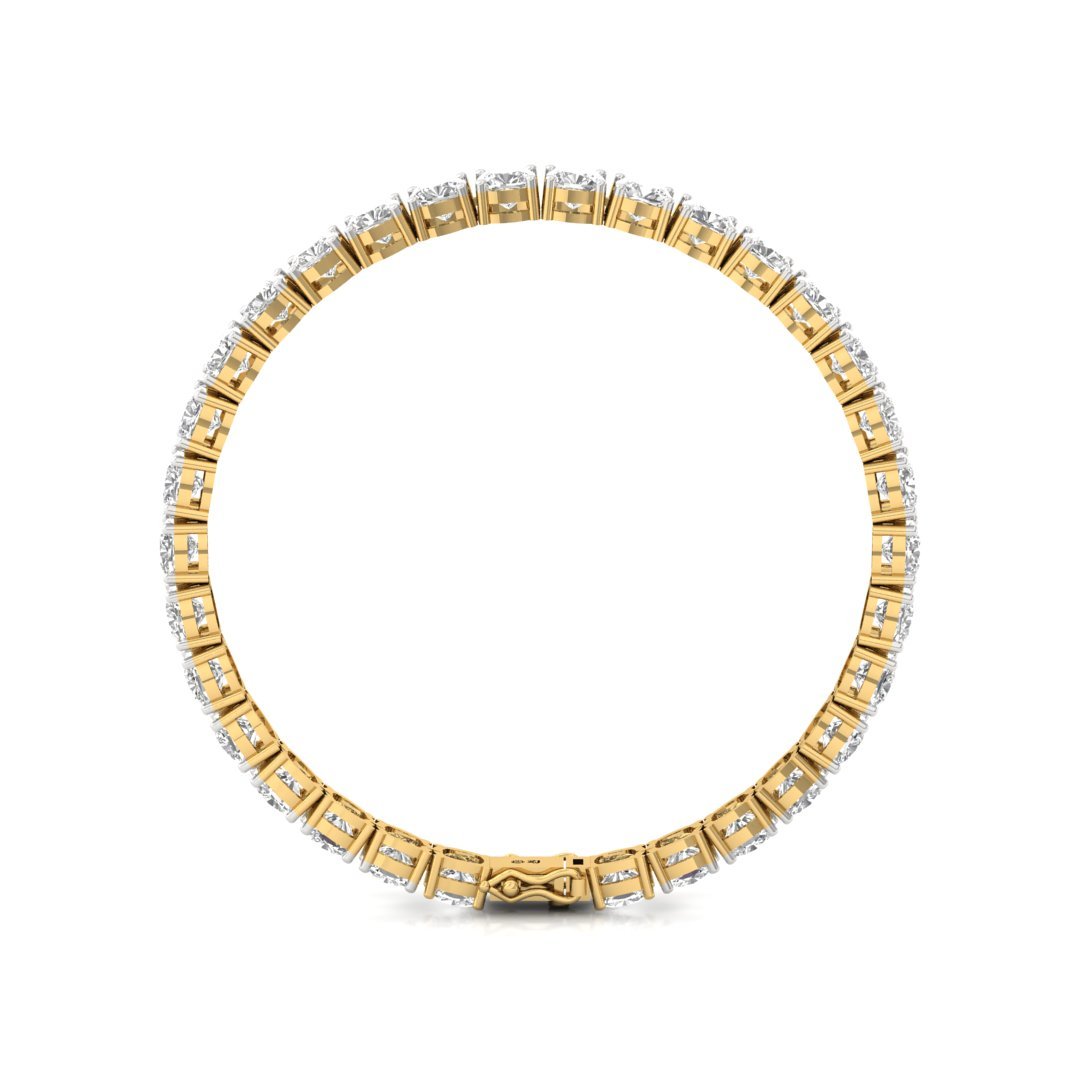 Cushion Cut Diamond Tennis Bracelet | Luxury Lab Grown CVD Diamond Line Bracelet | 925 Silver | 10K | 14K | 18K - View 5