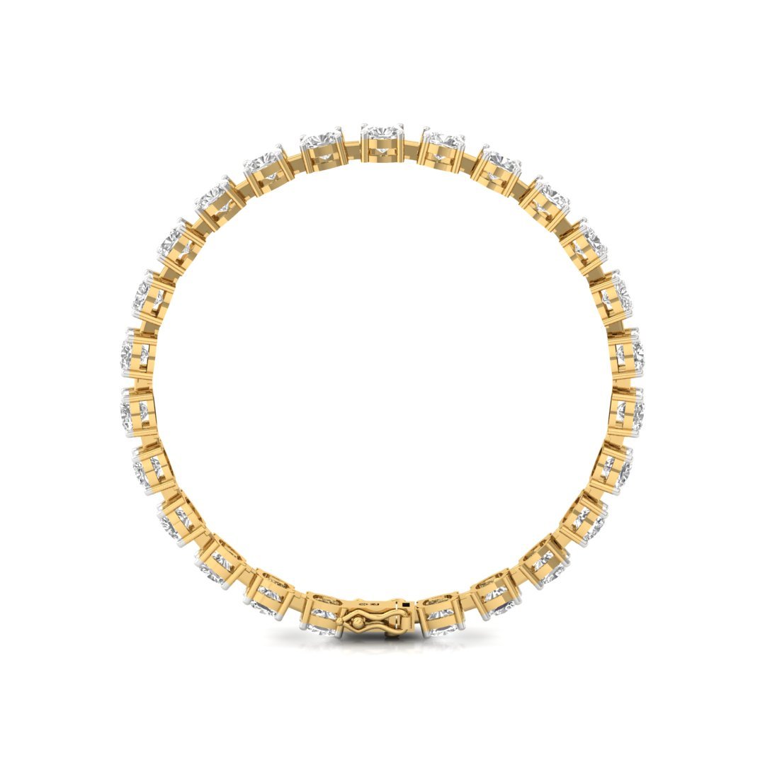 Cushion Cut Diamond Tennis Bracelet | Elegant Lab Grown CVD Diamond Line Bracelet | 925 Silver | 10K | 14K | 18K - View 5