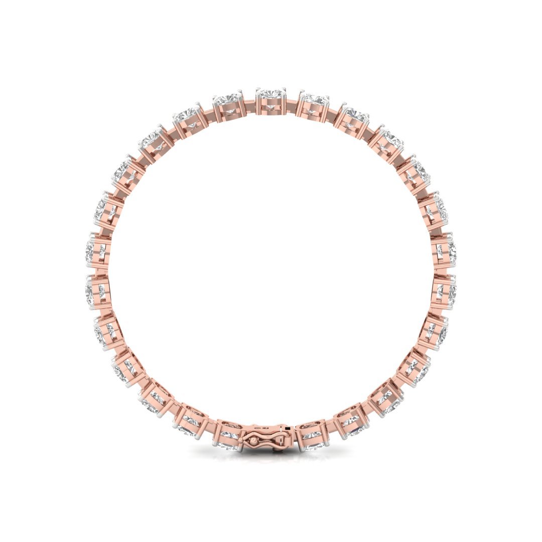 Cushion Cut Diamond Tennis Bracelet | Elegant Lab Grown CVD Diamond Line Bracelet | 925 Silver | 10K | 14K | 18K - View 5