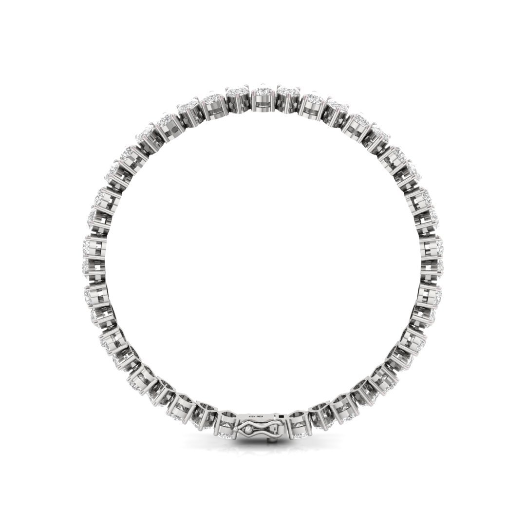 Pear Cut Diamond Tennis Bracelet | Elegant Lab Grown Diamond Line Bracelet | 925 Silver | 10K | 14K | 18K - View 5