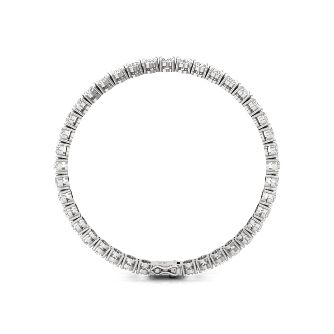 Oval Cut Diamond Tennis Bracelet | Lab Grown CVD Diamond Classic Line Bracelet | 925 Silver | 10K | 14K | 18K - View 5