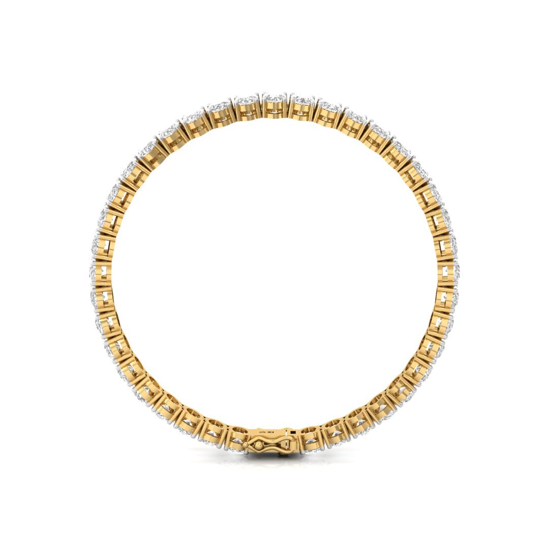 Oval Cut Diamond Tennis Bracelet | Lab Grown CVD Diamond Classic Line Bracelet | 925 Silver | 10K | 14K | 18K - View 5