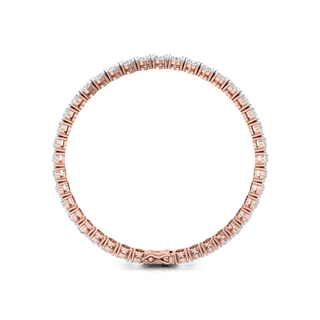 Oval Cut Diamond Tennis Bracelet | Lab Grown CVD Diamond Classic Line Bracelet | 925 Silver | 10K | 14K | 18K - View 5