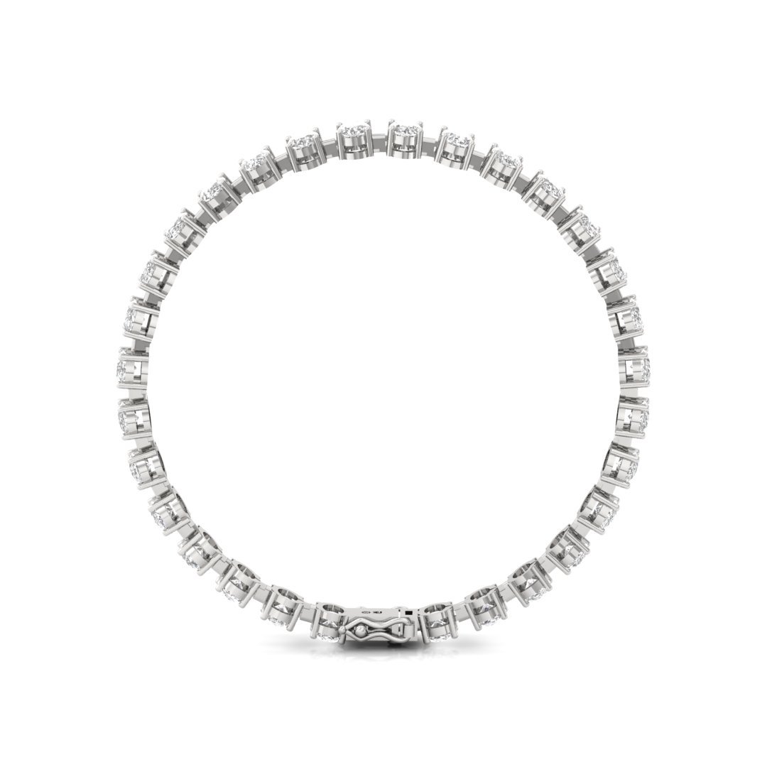 Oval Cut Diamond Tennis Bracelet | Lab Grown CVD Diamond Elegant Line Bracelet | 925 Silver | 10K | 14K | 18K - View 5