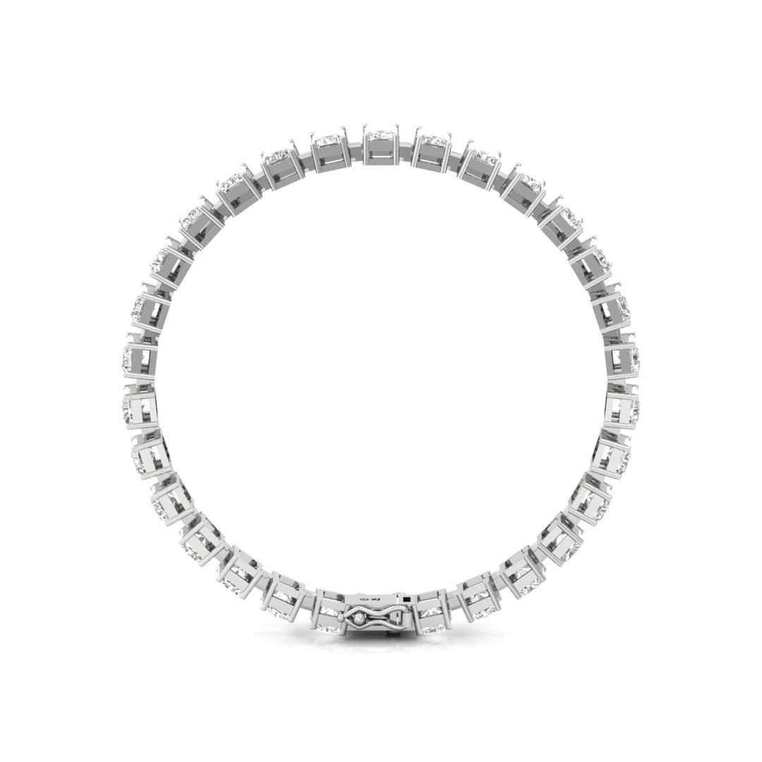 Radiant Cut Diamond Tennis Bracelet | Lab Grown CVD Diamond Luxury Bracelet | 925 Silver | 10K | 14K | 18K - View 5