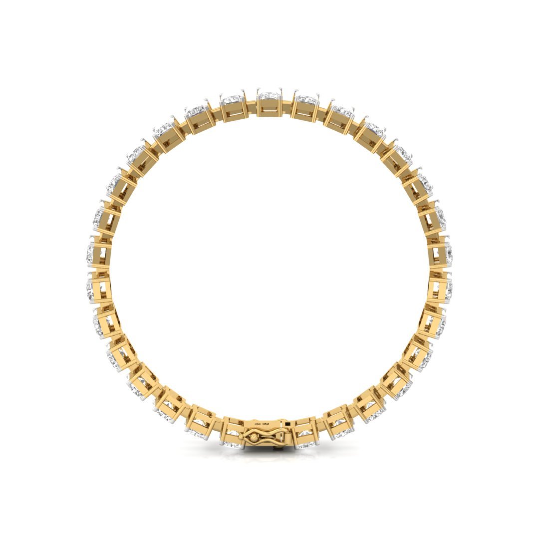 Radiant Cut Diamond Tennis Bracelet | Lab Grown CVD Diamond Luxury Bracelet | 925 Silver | 10K | 14K | 18K - View 5