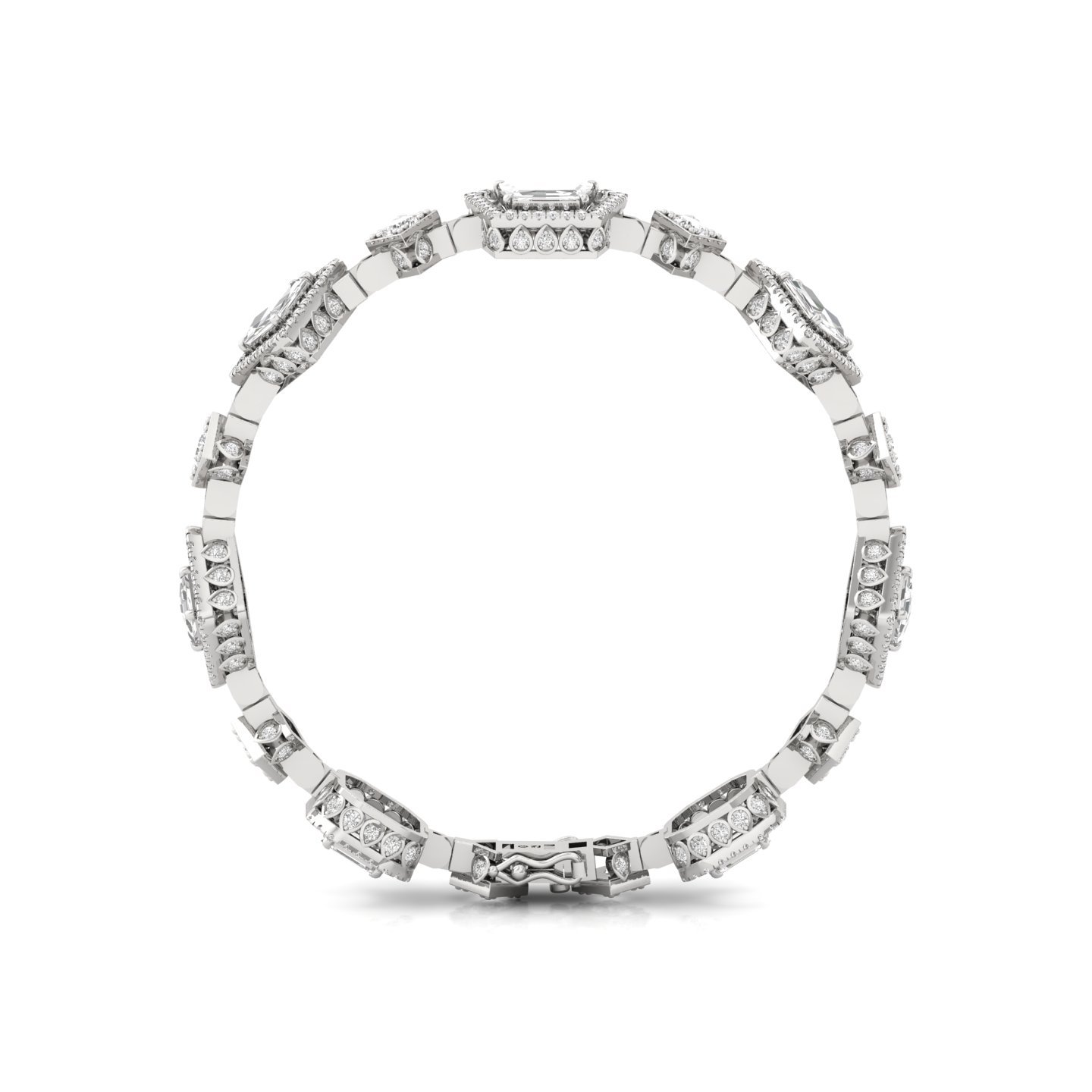 Multi-Cut Designer Diamond Bracelet | Lab Grown CVD Diamonds | 7 Inch | 925 Silver | 10K | 14K | 18K Gold - View 4
