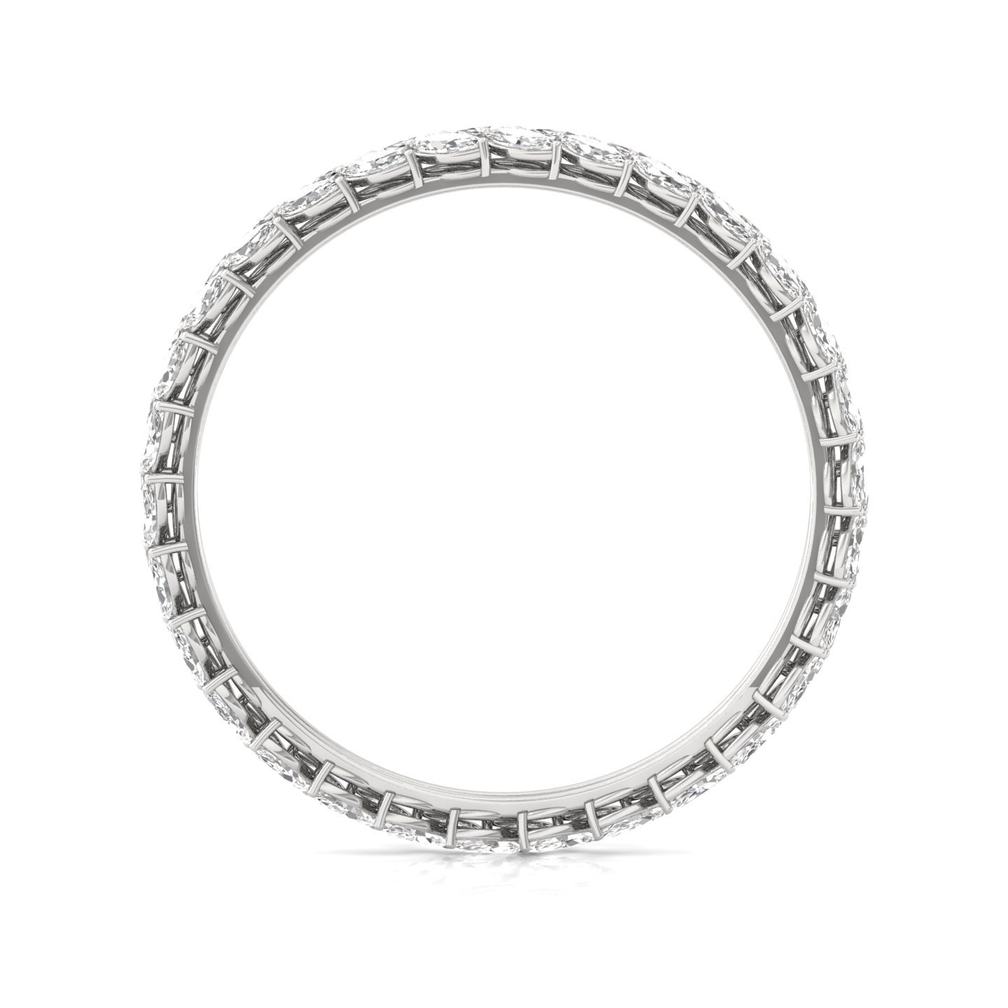 Marquise Cut Diamond Bangle (1 Pc) | Elegant Lab Grown CVD Diamond Eternity Bangle | 925 Silver | 10K | 14K | 18K - View 3