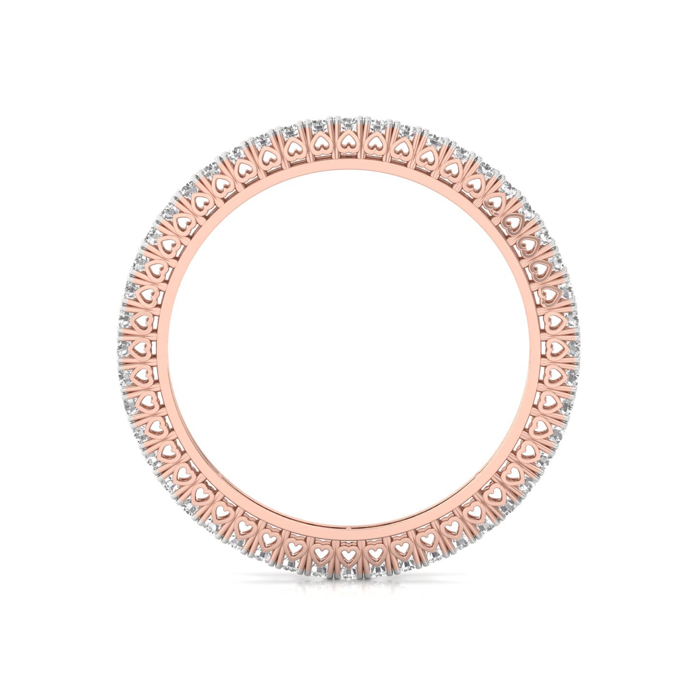 Round Cut Diamond Bangles (1 Pair) | Luxury Lab Grown CVD Diamond Eternity Bangles | 14K | 18K Yellow Gold - View 3