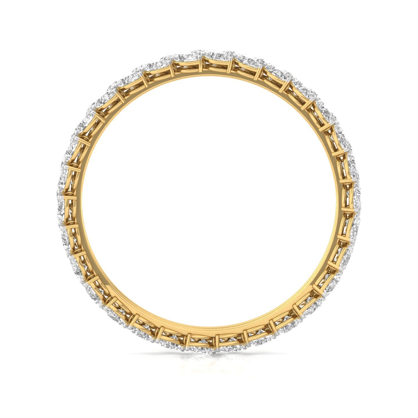 Pear Cut Diamond Bangle | Luxury Lab Grown CVD Diamond Designer Bangle | 925 Silver | 10K | 14K | 18K - View 3