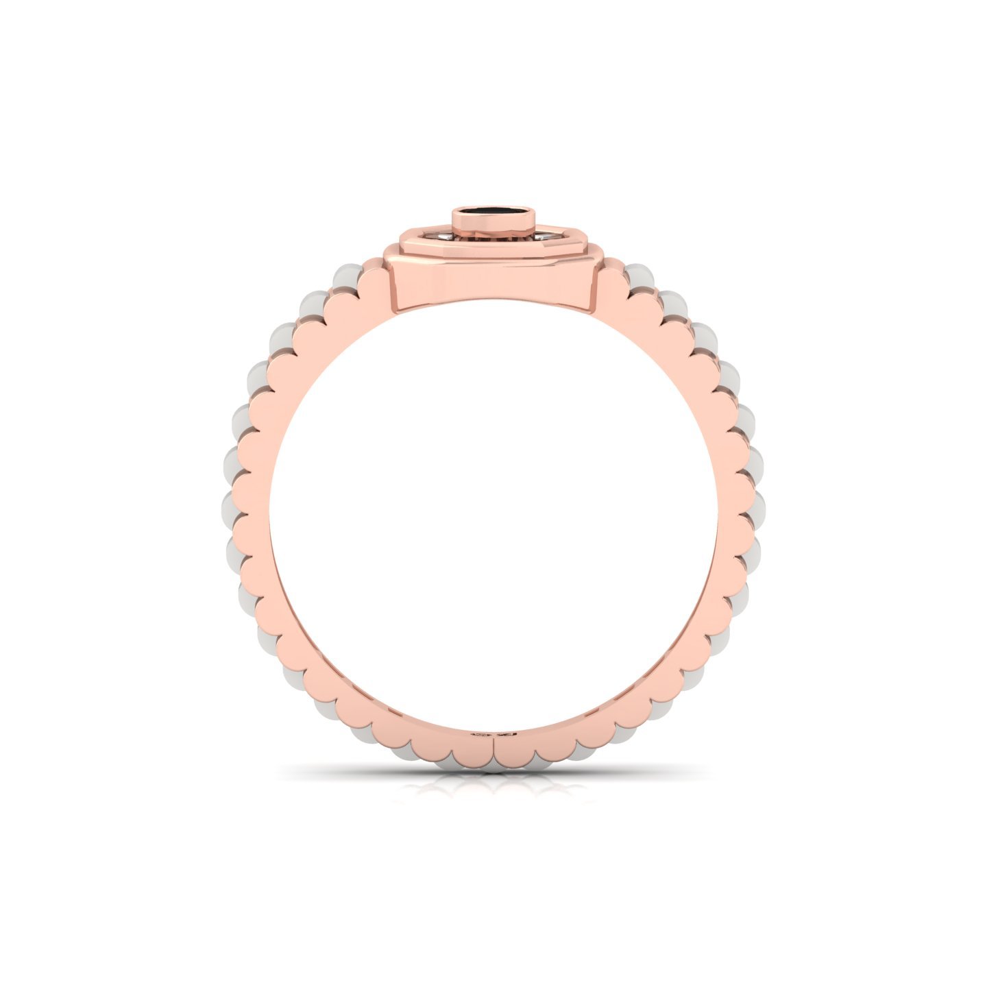 Men’s Black Diamond Ring | Bold Cushion Cut | Modern Octagon Bezel Design | 925 Silver | 10K | 14K | 18K - View 3