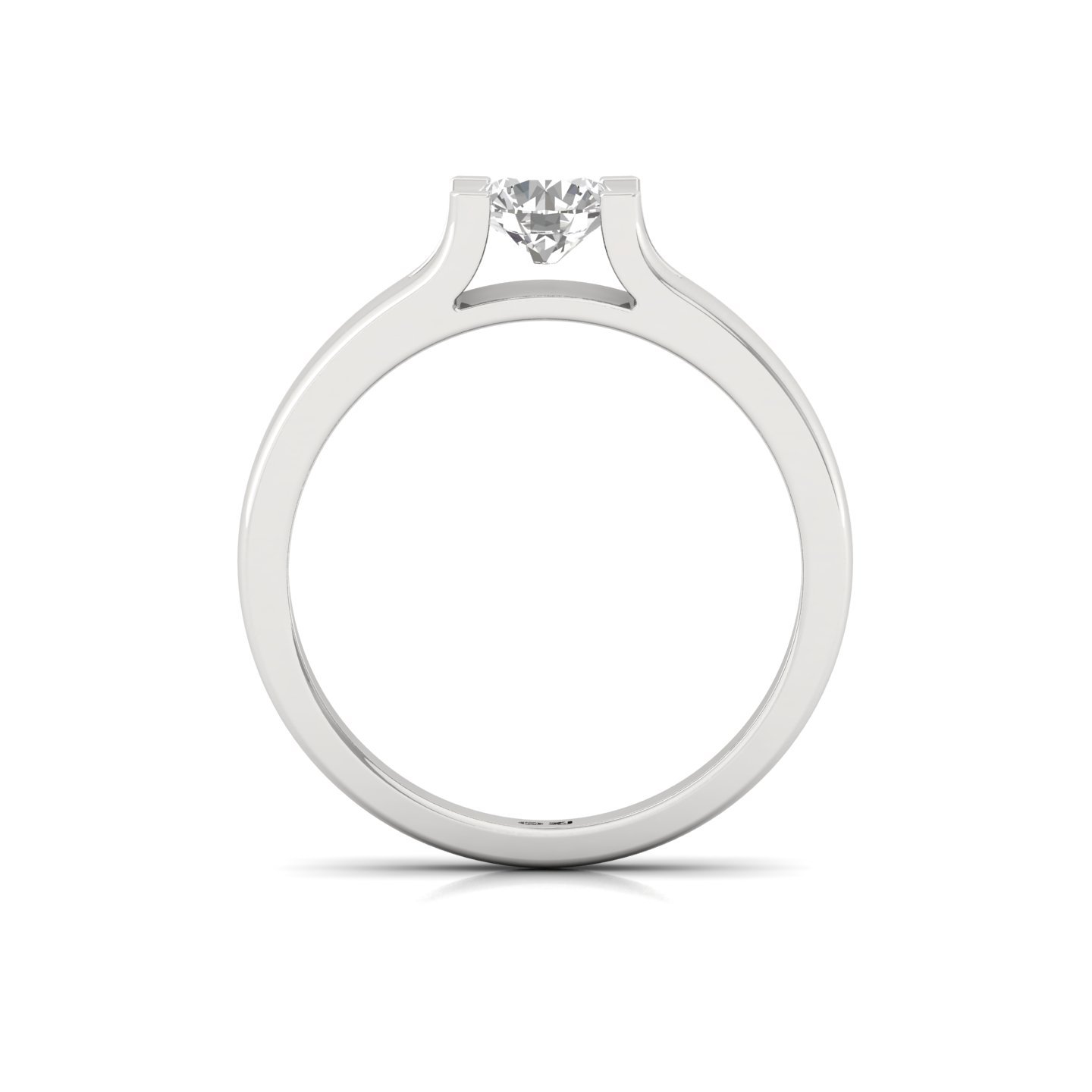Round Cut Diamond Men’s Solitaire Ring | Classic Lab Grown CVD Diamond Engagement Band | 925 Silver | 10K | 14K | 18K - View 3