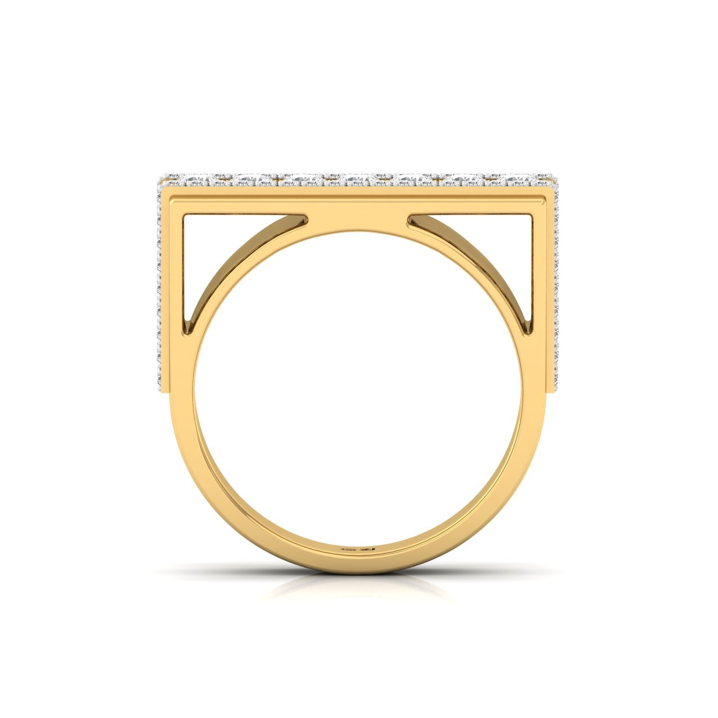 Round Cut Diamond Men’s Bold Statement Ring | Lab Grown CVD Diamond Luxury Band | 925 Silver | 10K | 14K | 18K - View 3