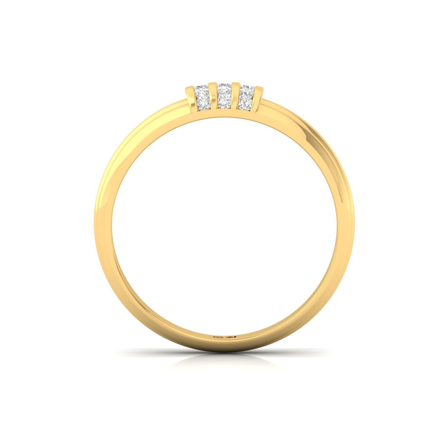 Round Cut Diamond Men’s Band Ring | Classic Lab Grown CVD Diamond Ring | 925 Silver | 10K | 14K | 18K - View 3