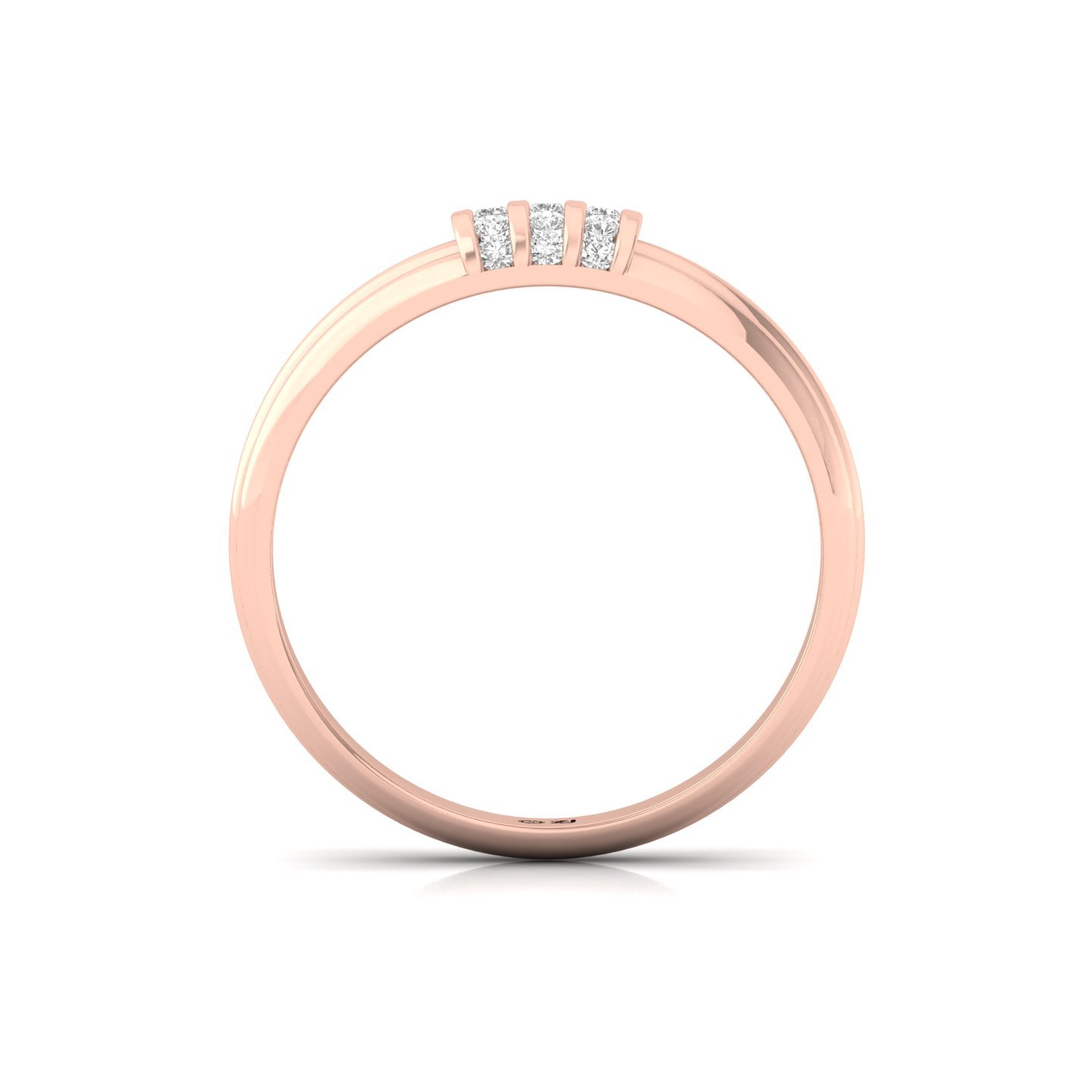 Round Cut Diamond Men’s Band Ring | Classic Lab Grown CVD Diamond Ring | 925 Silver | 10K | 14K | 18K - View 3