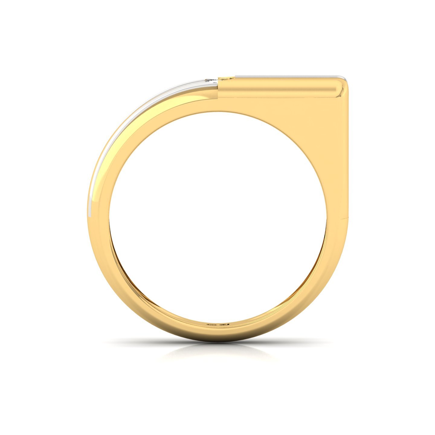 Round Cut Diamond Men’s Matte Finish Band Ring | Modern Lab Grown CVD Diamond Ring - View 3