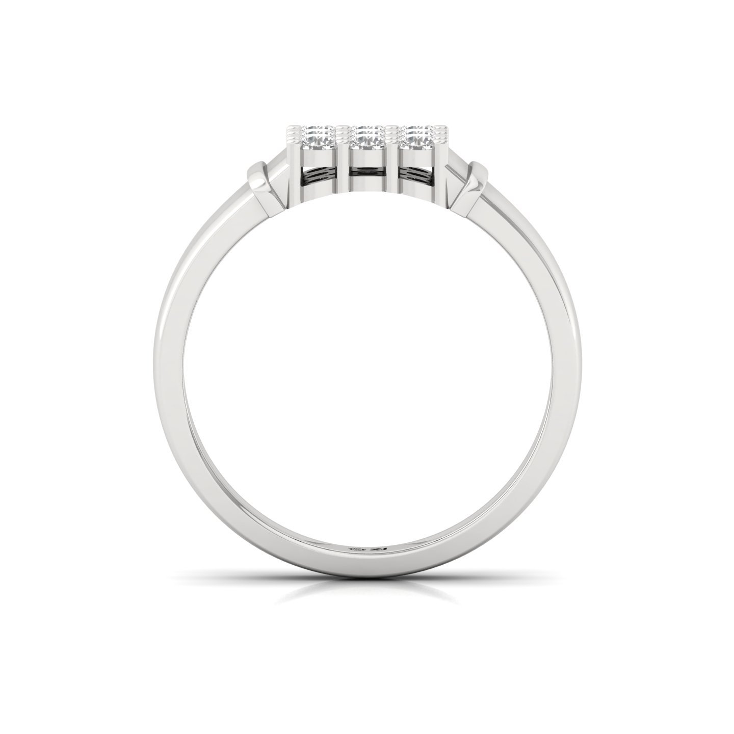 Round Cut Diamond Men’s Cluster Ring | Lab Grown CVD Diamond Multi-Stone Ring | 925 Silver | 10K | 14K | 18K - View 3