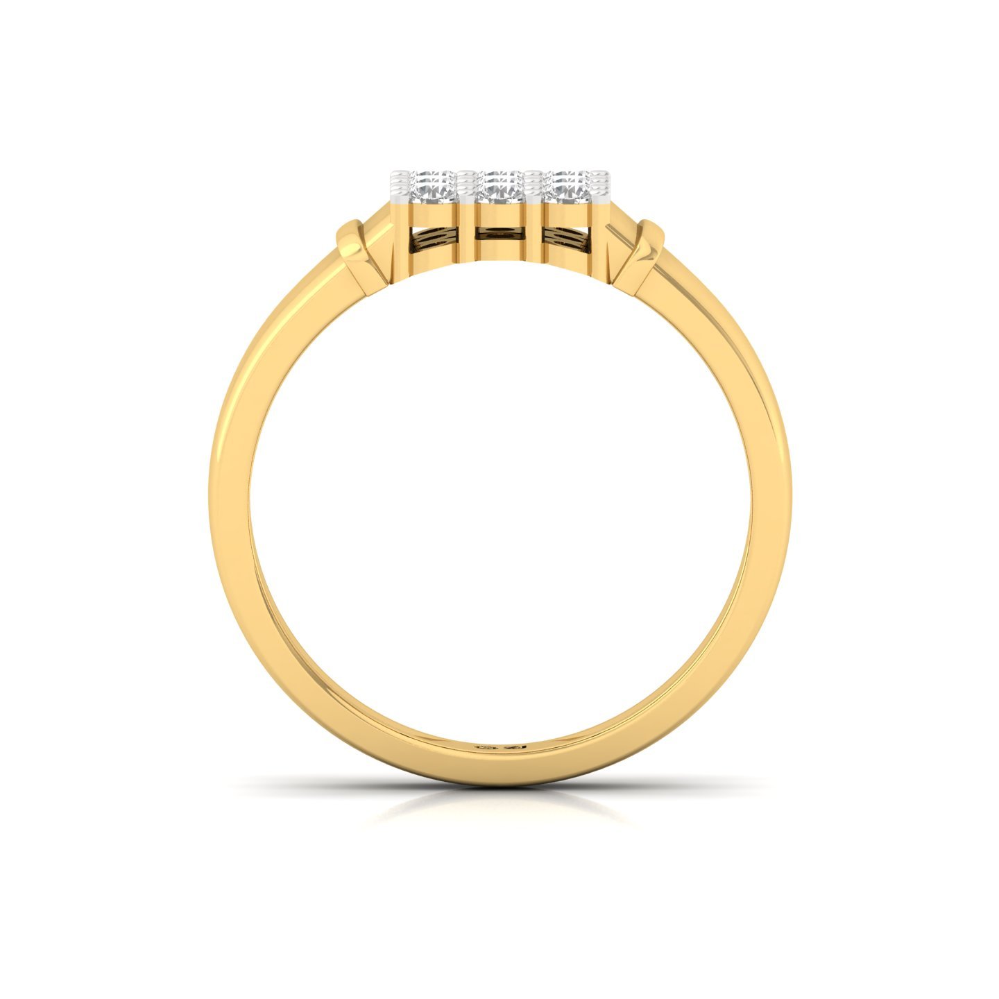 Round Cut Diamond Men’s Cluster Ring | Lab Grown CVD Diamond Multi-Stone Ring | 925 Silver | 10K | 14K | 18K - View 3