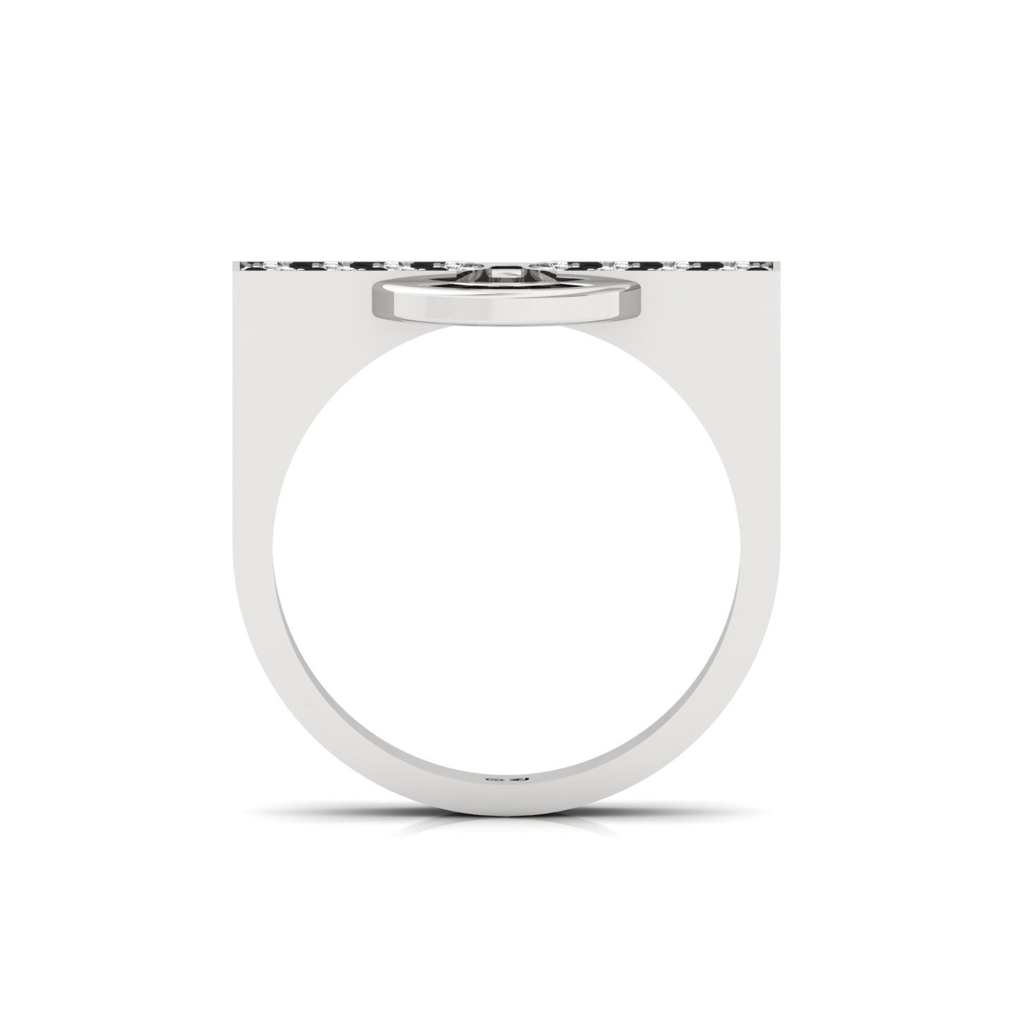 Black & White Diamond Men’s Designer Ring | Lab Grown CVD Diamond Geometric Style Ring | 925 Silver | 10K | 14K | 18K - View 3