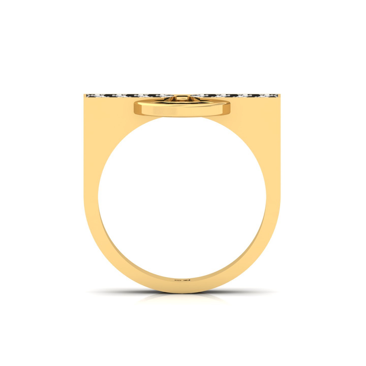 Black & White Diamond Men’s Designer Ring | Lab Grown CVD Diamond Geometric Style Ring | 925 Silver | 10K | 14K | 18K - View 3