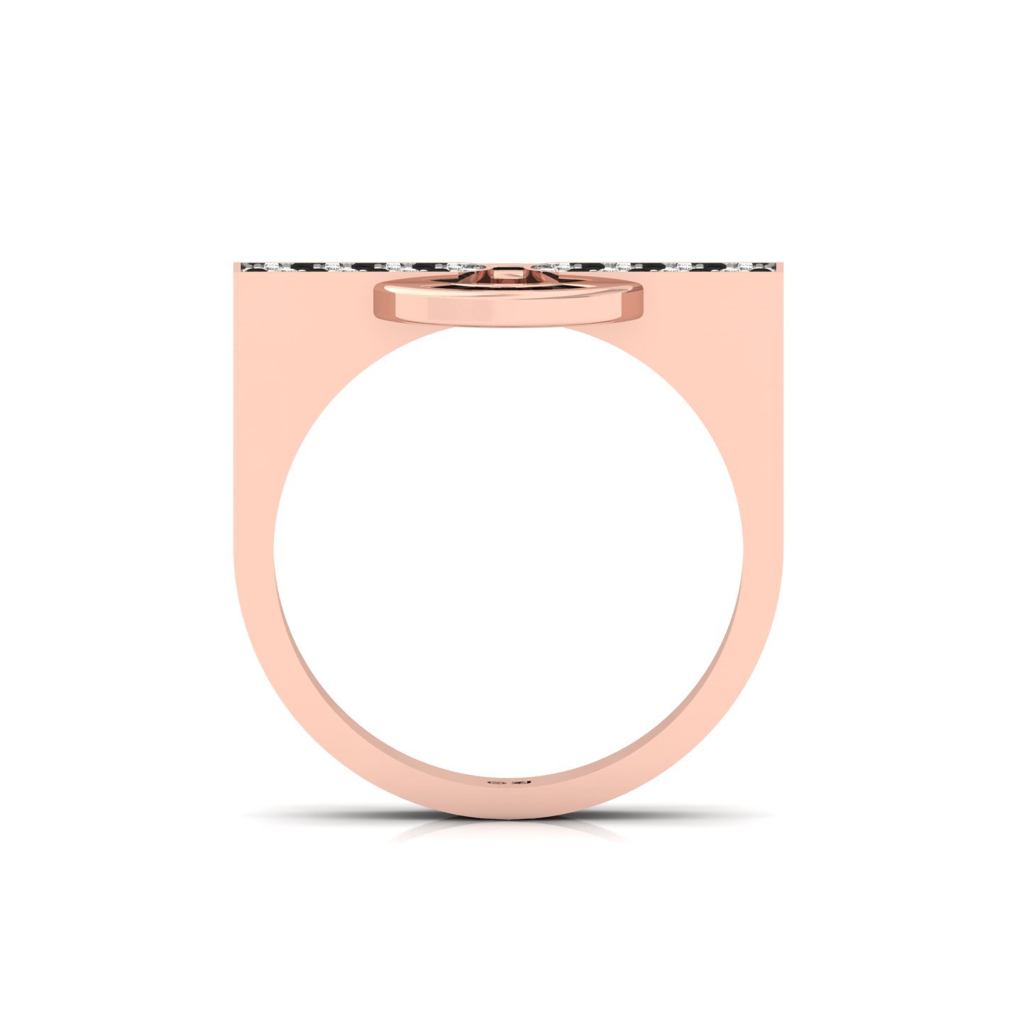 Black & White Diamond Men’s Designer Ring | Lab Grown CVD Diamond Geometric Style Ring | 925 Silver | 10K | 14K | 18K - View 3