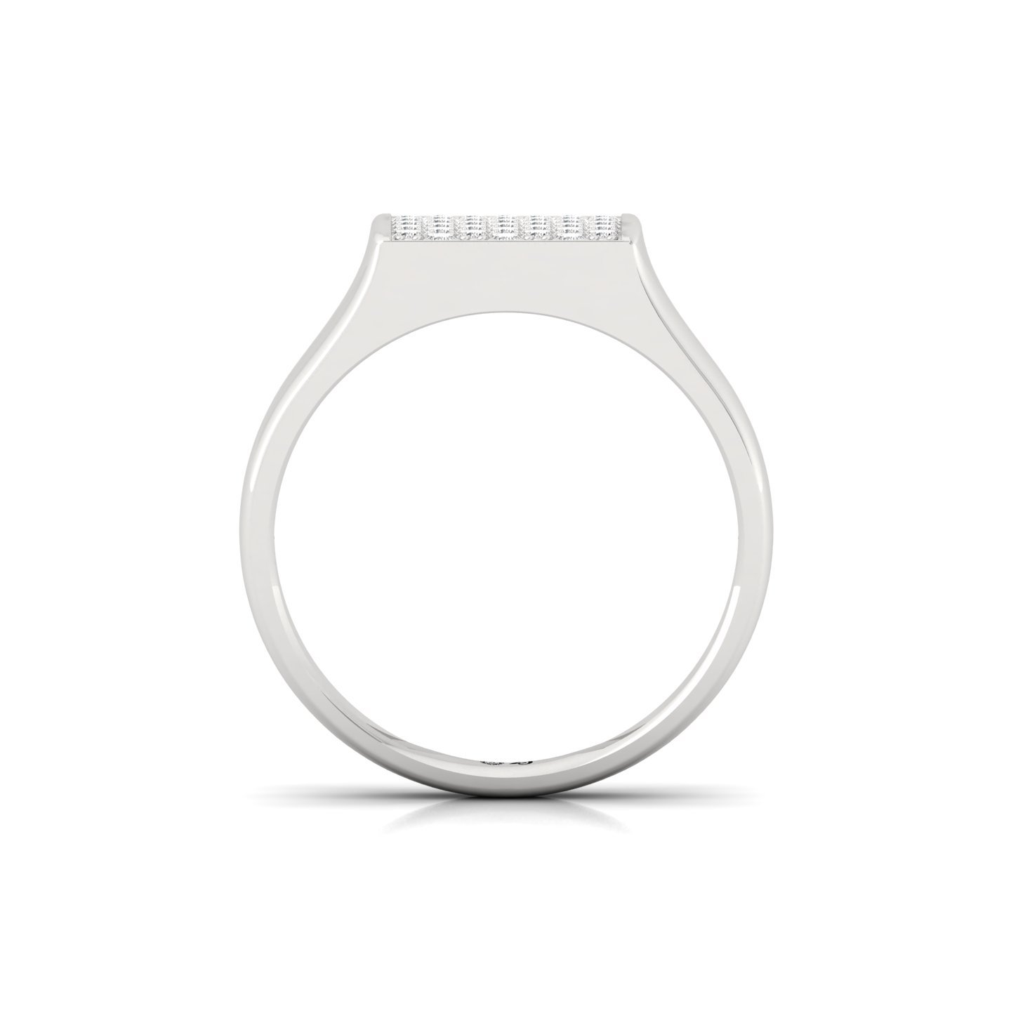 Round Cut Diamond Men’s Pavé Band Ring | Lab Grown CVD Diamond Luxury Ring | 925 Silver | 10K | 14K | 18K - View 3