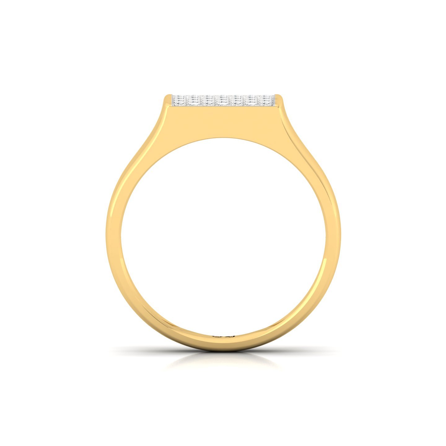 Round Cut Diamond Men’s Pavé Band Ring | Lab Grown CVD Diamond Luxury Ring | 925 Silver | 10K | 14K | 18K - View 3