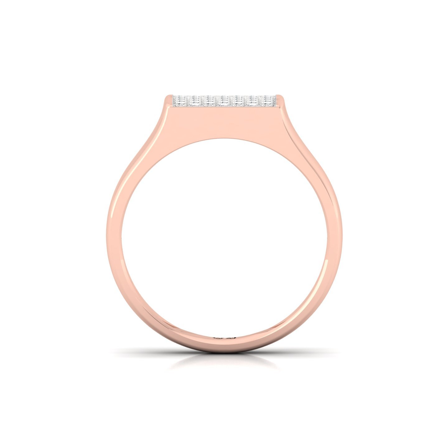 Round Cut Diamond Men’s Pavé Band Ring | Lab Grown CVD Diamond Luxury Ring | 925 Silver | 10K | 14K | 18K - View 3