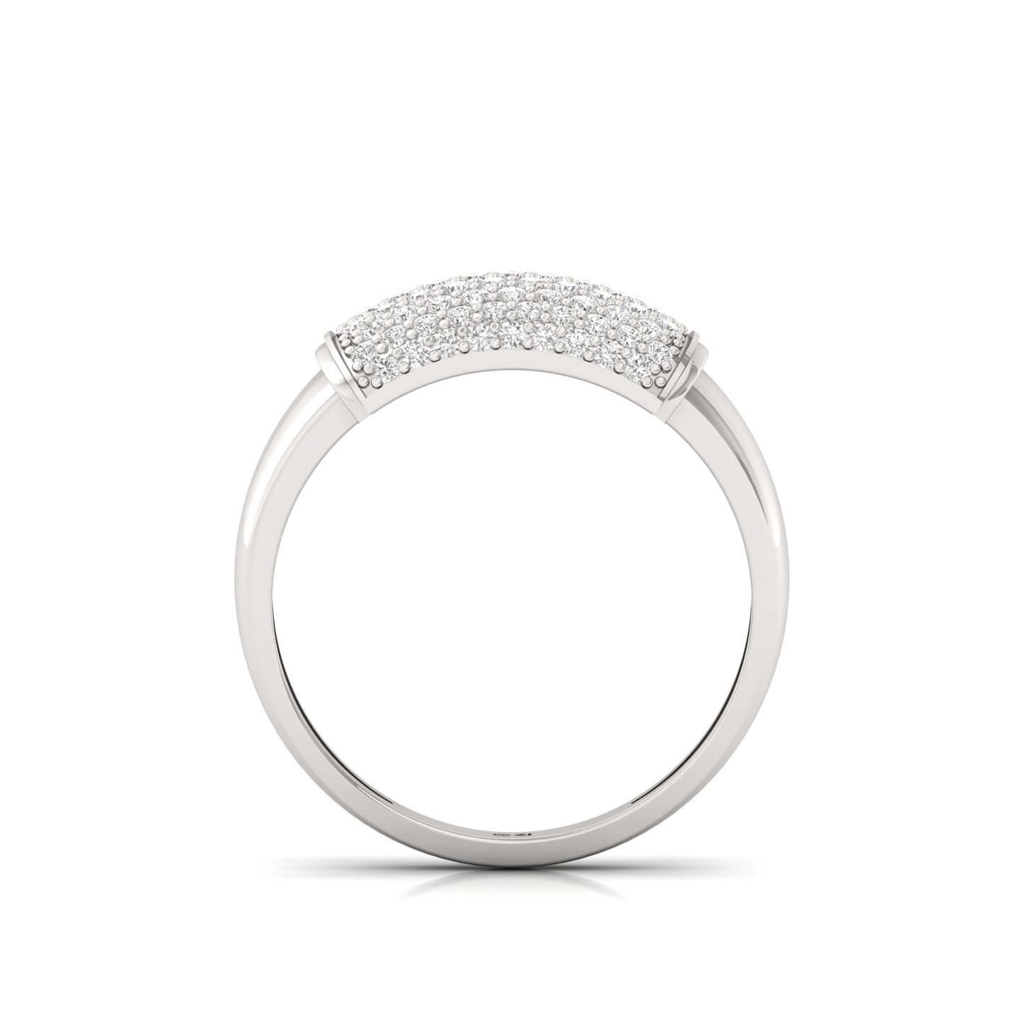 Round Cut Diamond Cluster Men’s Ring | Bold Lab Grown CVD Diamond Statement Ring | 925 Silver | 10K | 14K | 18K - View 3