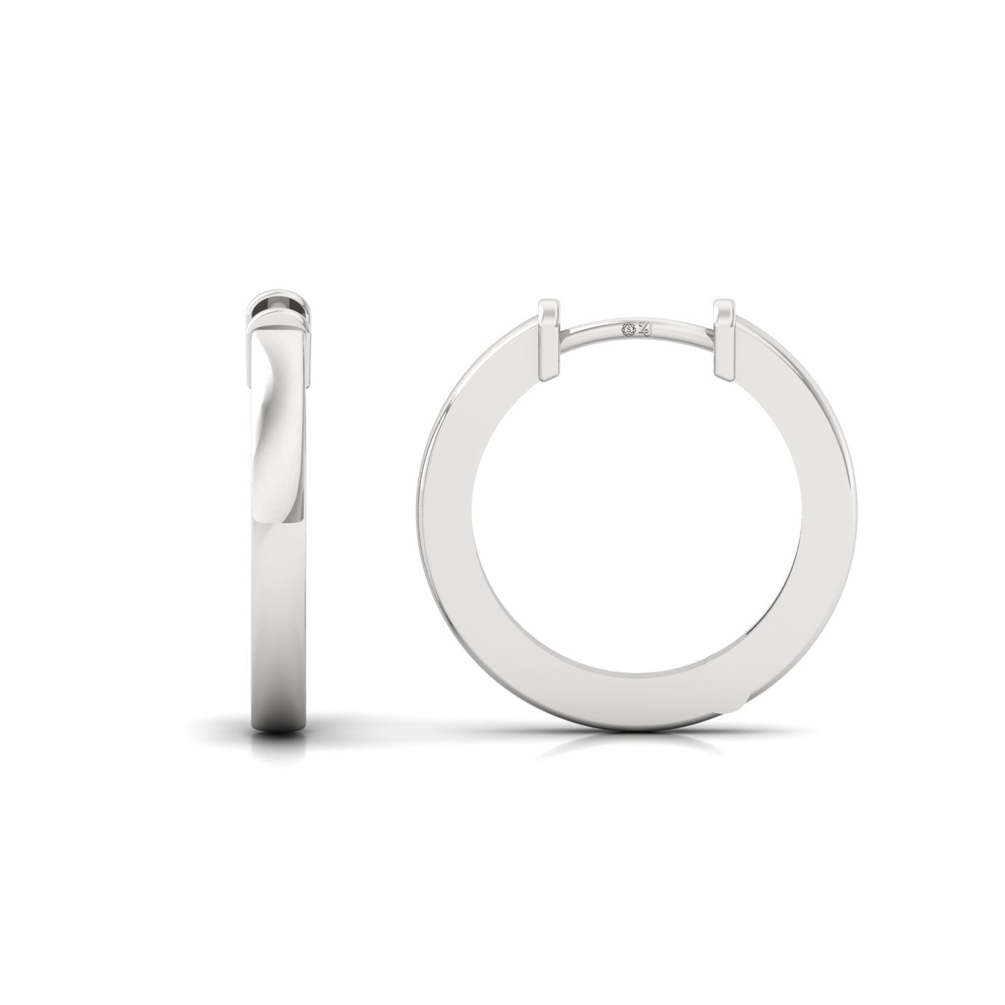 Classic Hoop Earrings | Minimalist Lab Grown Diamond Jewellery | 925 Silver | 10K | 14K | 18K - Main View