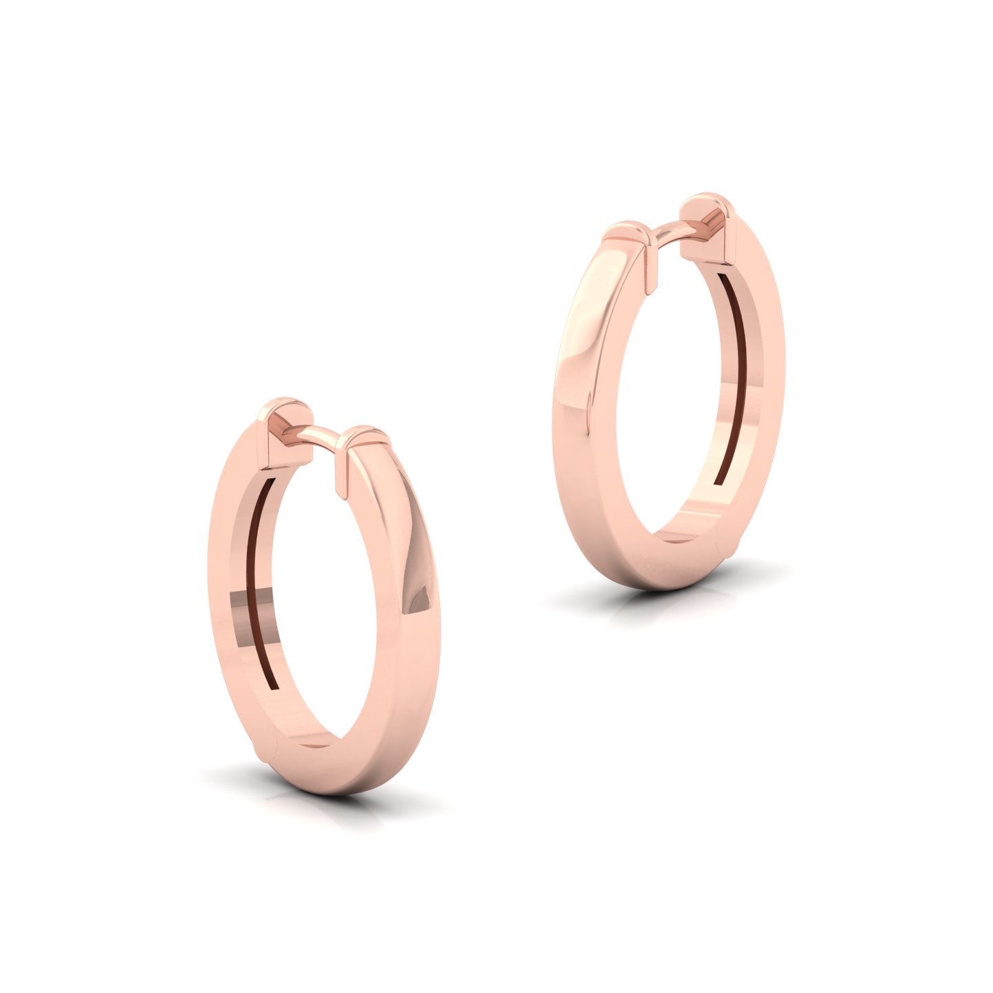 Classic Hoop Earrings | Minimalist Lab Grown Diamond Jewellery | 925 Silver | 10K | 14K | 18K - View 3