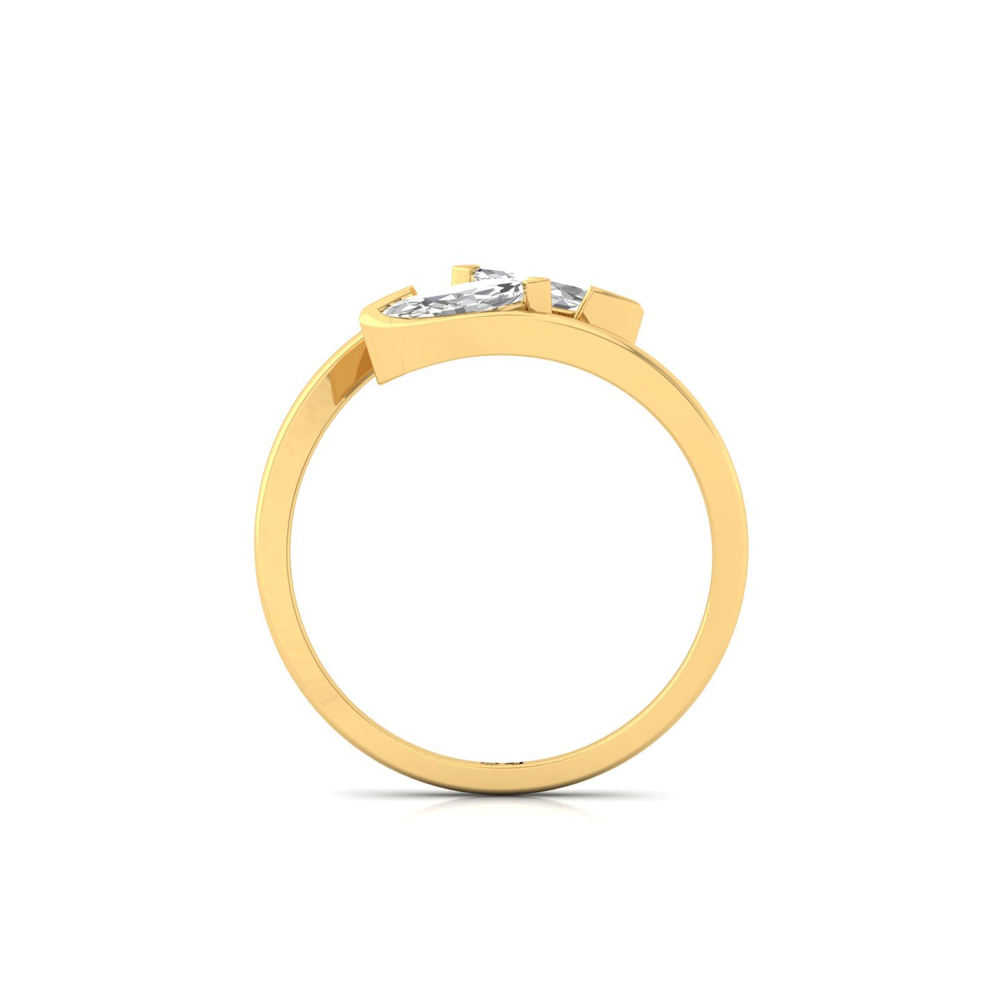 Marquise Cut Diamond Toi Et Moi Ring | Lab Grown CVD Diamond Dual Stone Ring | 925 Silver | 10K | 14K | 18K - View 3