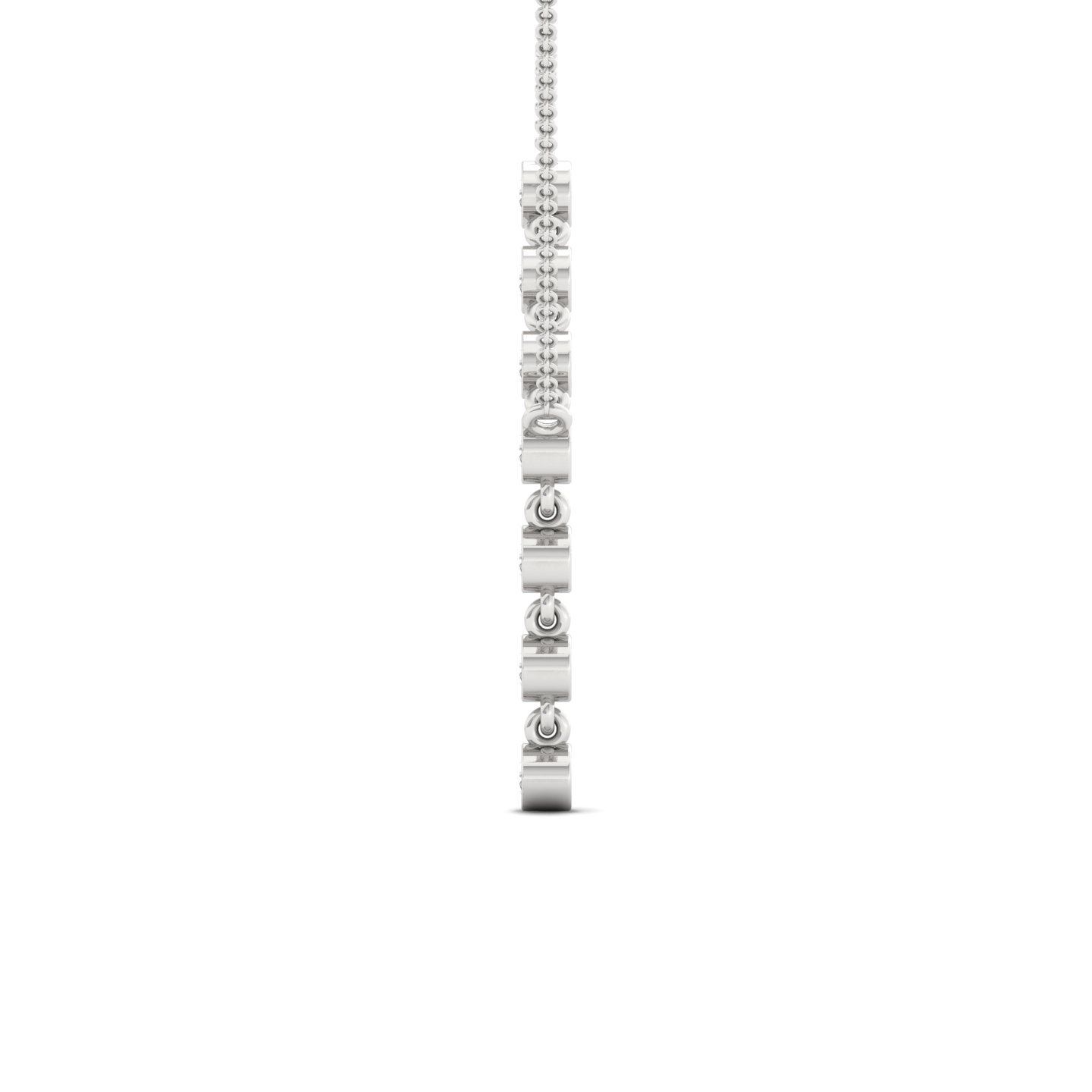 Diamond Drop Pendant Necklace | Lab Grown Diamond Bezel Set Pendant (Without Chain) | 925 Silver | 10K | 14K | 18K - View 3