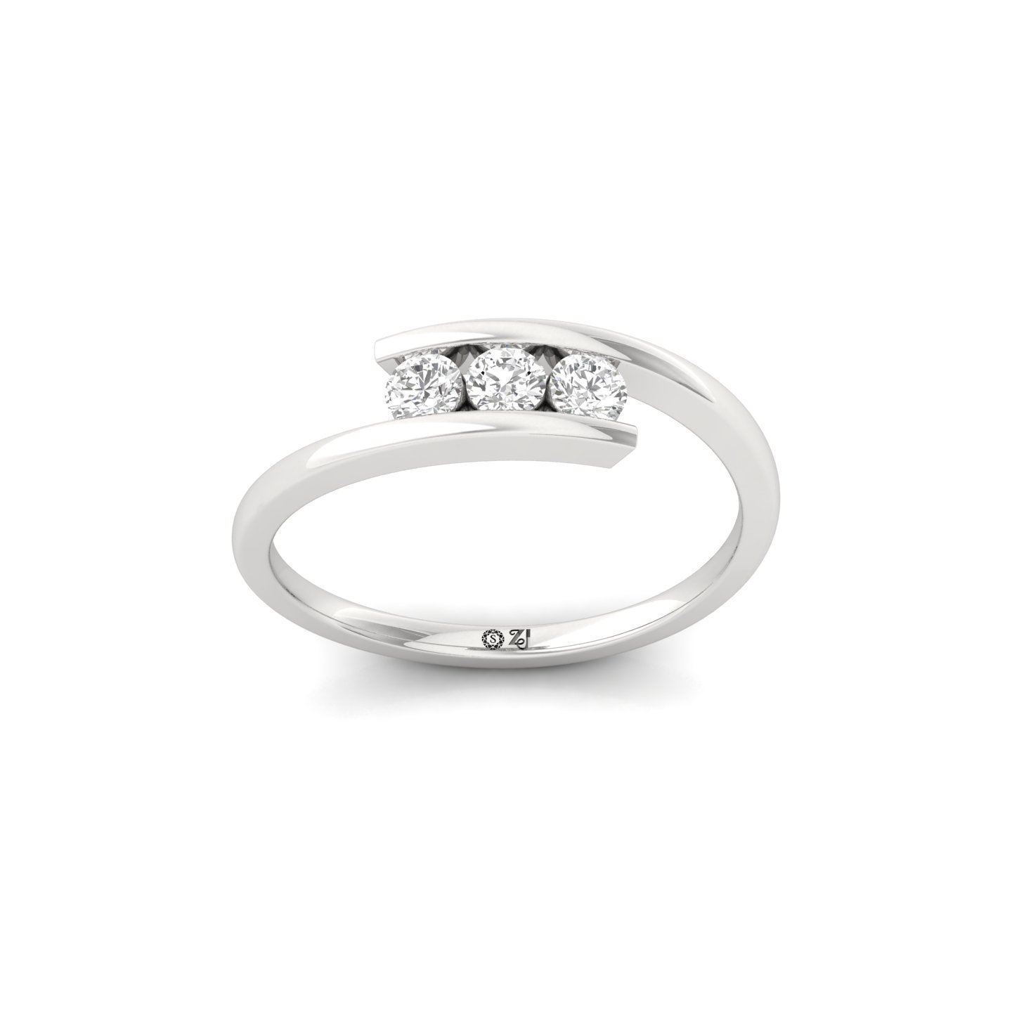 Round Cut Diamond Toi et Moi Ring | Lab Grown CVD Diamond Promise Ring | 925 Silver | 10K | 14K | 18K - Main View