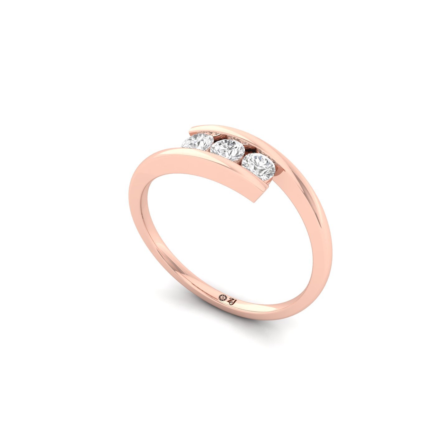 Round Cut Diamond Toi et Moi Ring | Lab Grown CVD Diamond Promise Ring | 925 Silver | 10K | 14K | 18K - View 2