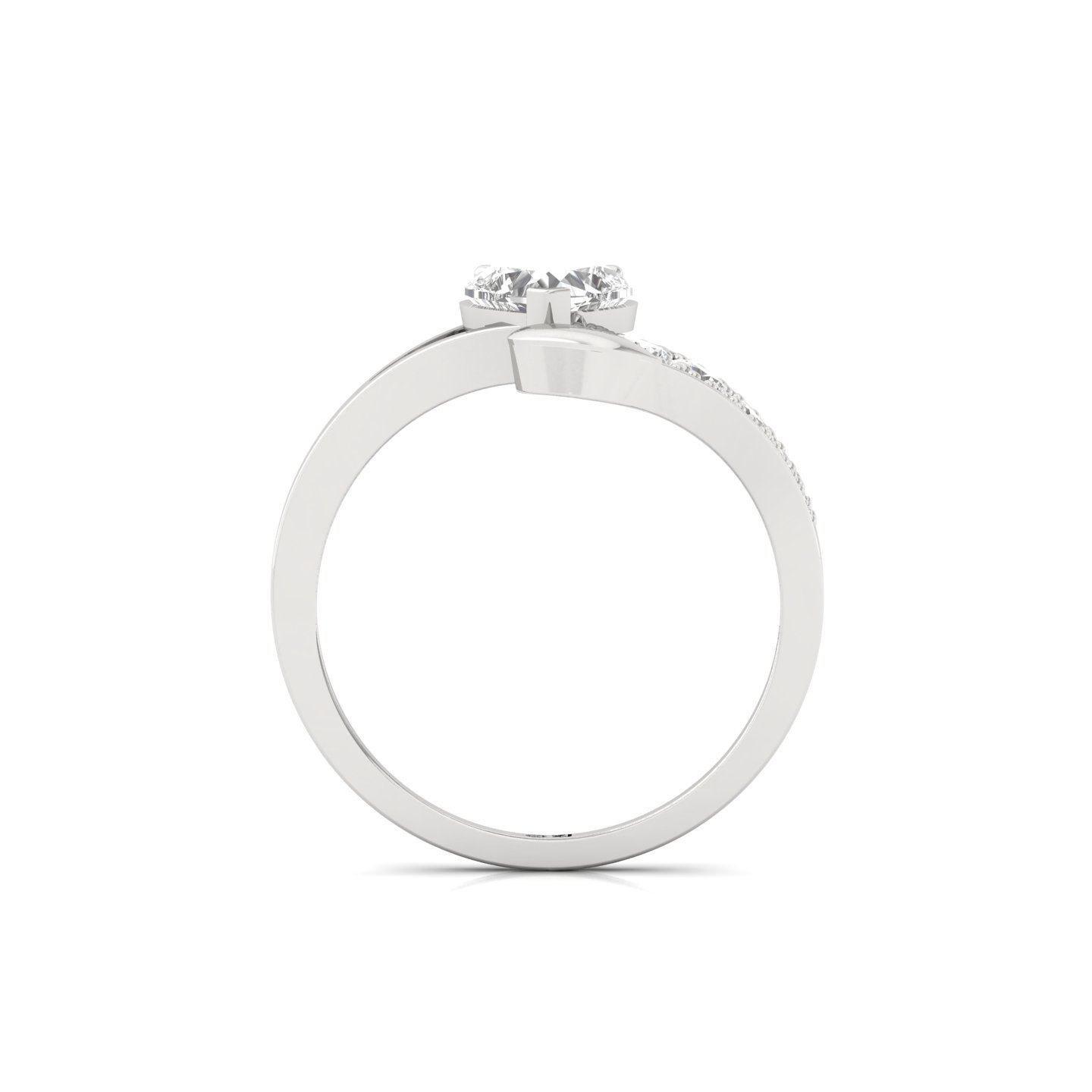 Heart Cut Diamond Engagement Ring | Romantic Lab Grown CVD Diamond Promise Ring | 925 Silver | 10K | 14K | 18K - View 3