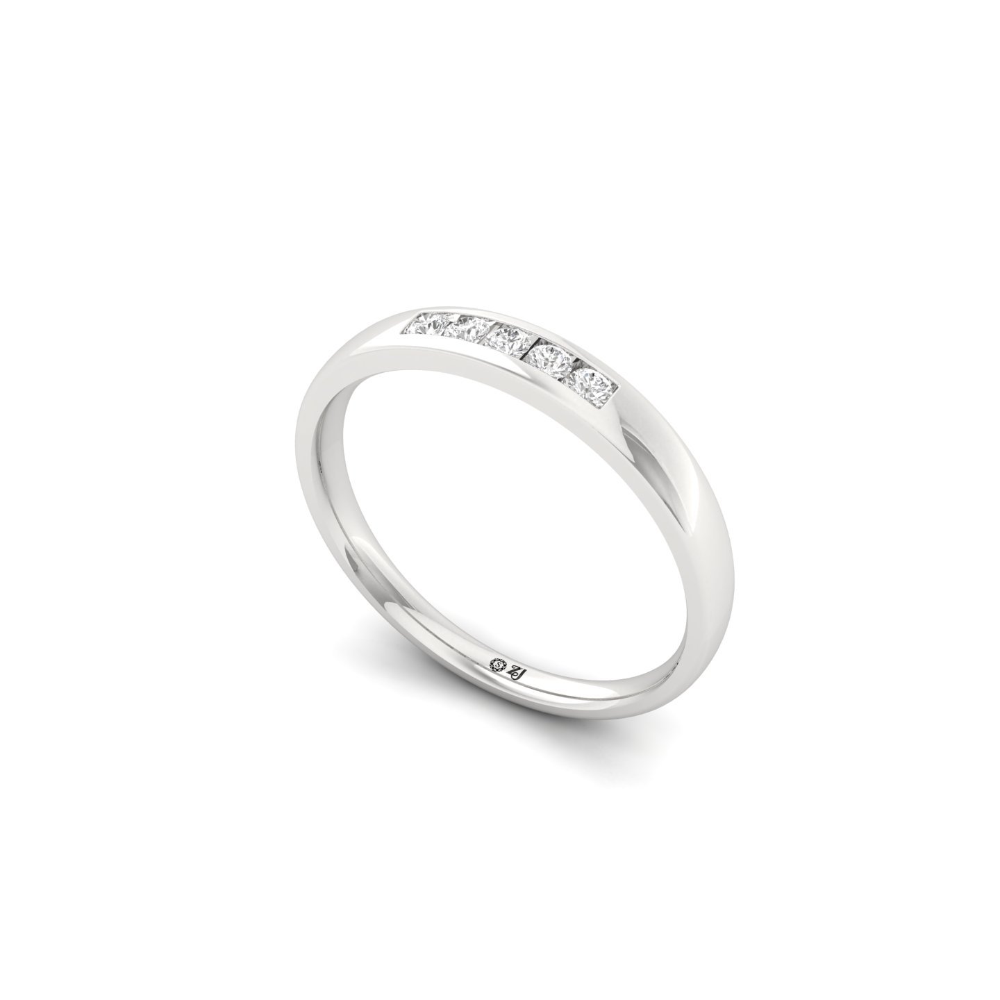 Round Cut Diamond Band Ring | Lab Grown CVD Diamond Minimalist Eternity Style | 925 Silver | 10K | 14K | 18K - View 2