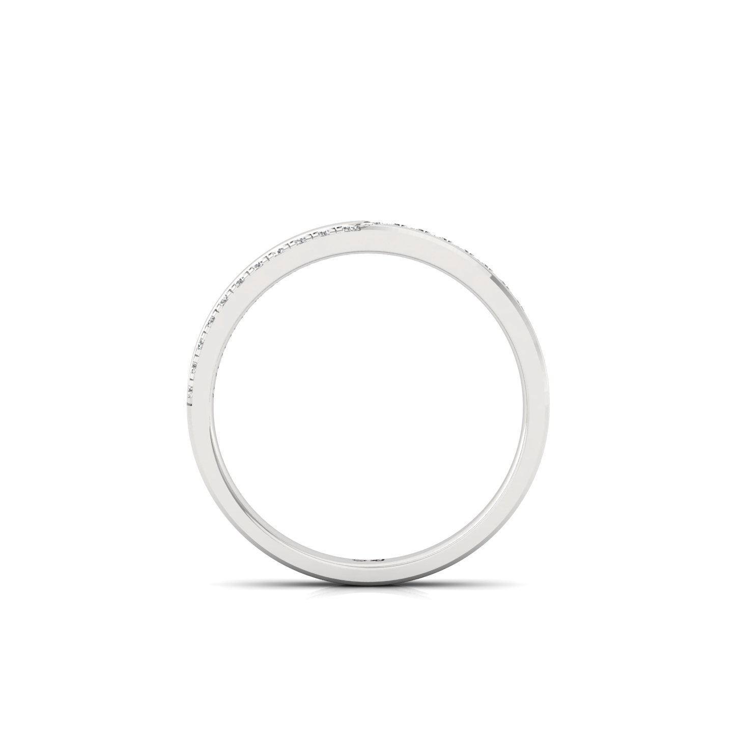 Round Diamond Eternity Band | Lab Grown CVD Diamond Wedding Band | Minimalist Half Eternity Ring | 925 Silver | 10K | 14K | 18K - View 3