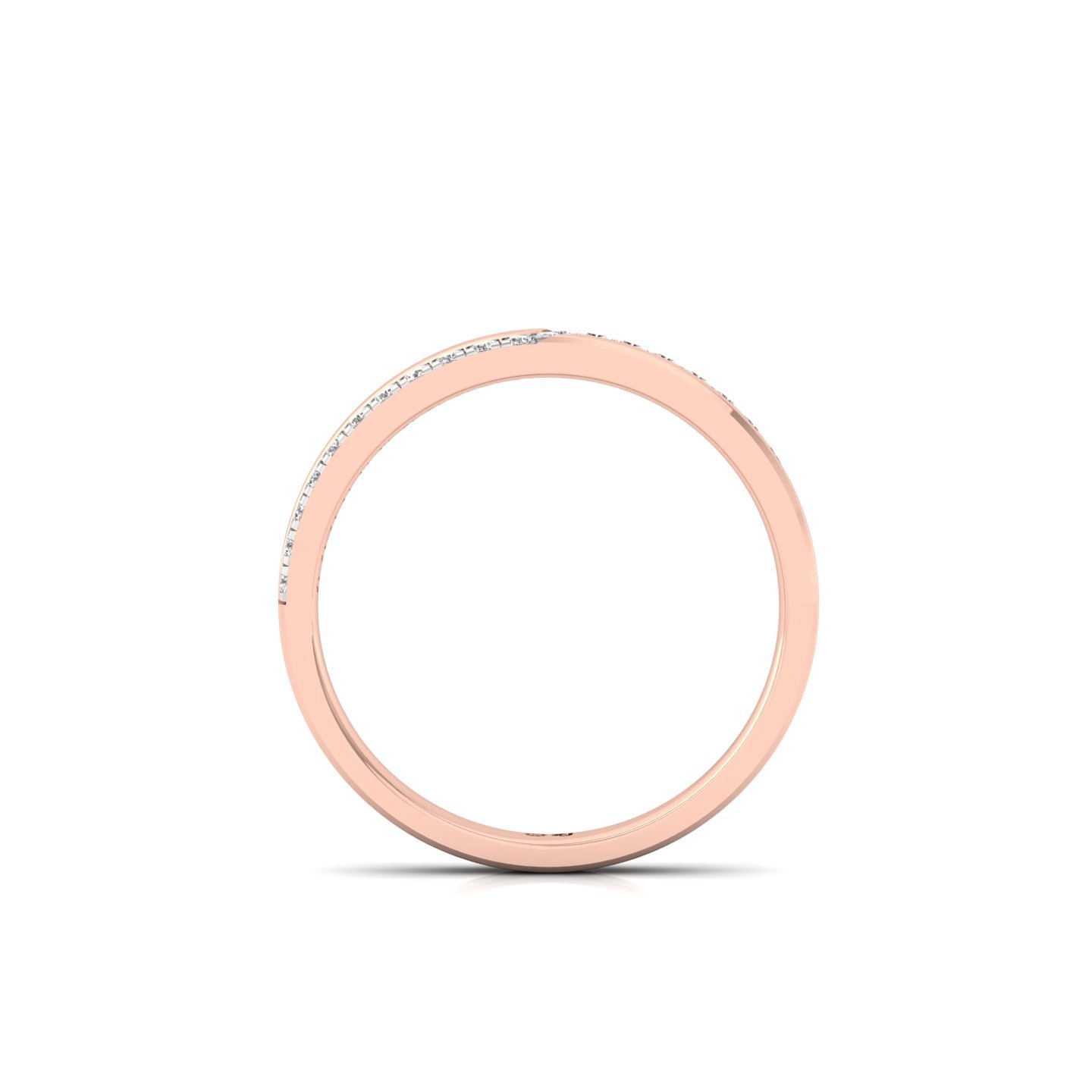 Round Diamond Eternity Band | Lab Grown CVD Diamond Wedding Band | Minimalist Half Eternity Ring | 925 Silver | 10K | 14K | 18K - View 3