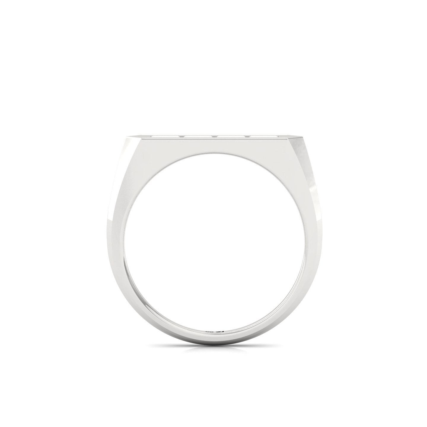 Baguette Cut Diamond Band Ring | Sleek Lab Grown CVD Diamond Minimalist Ring | 925 Silver | 10K | 14K | 18K - View 3