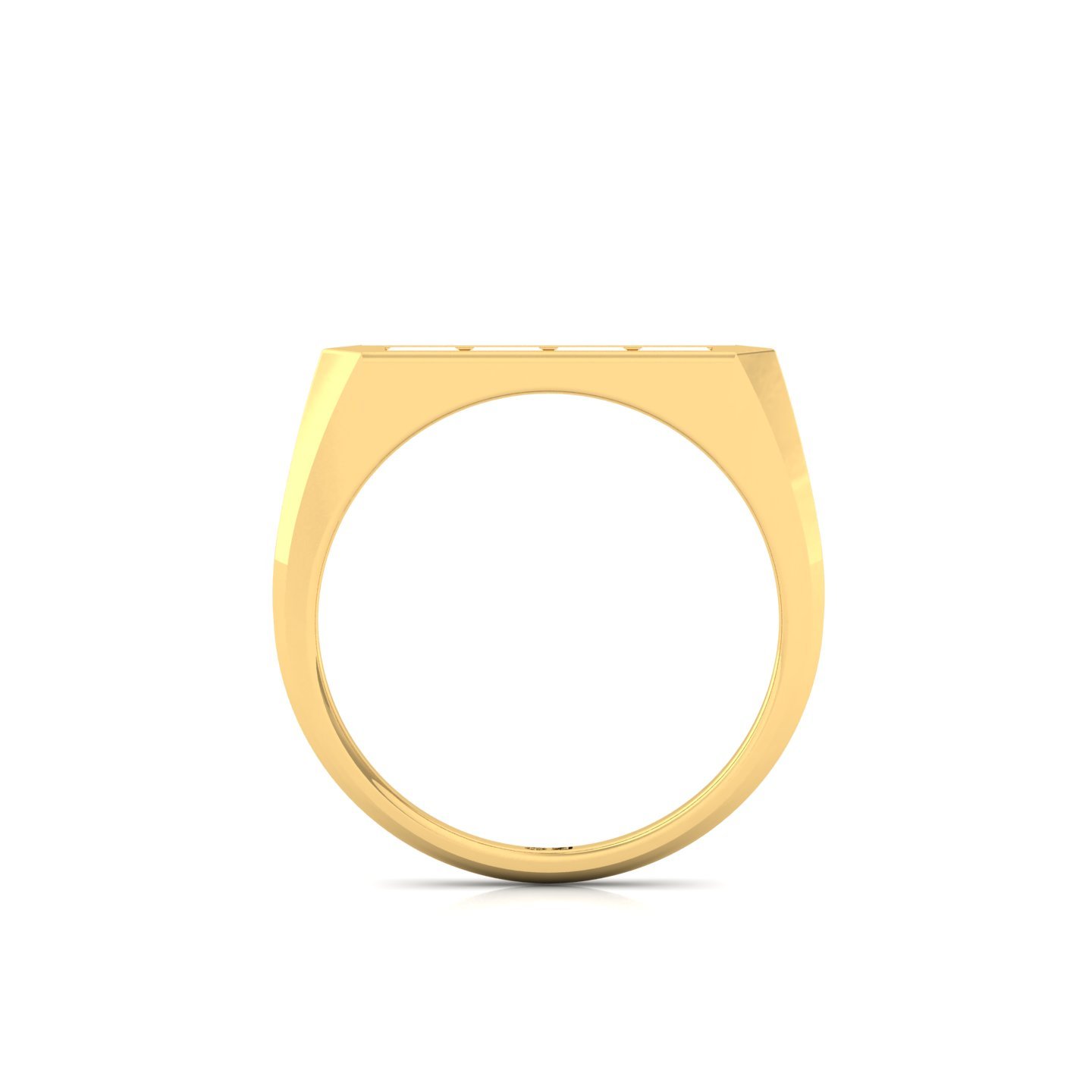 Baguette Cut Diamond Band Ring | Sleek Lab Grown CVD Diamond Minimalist Ring | 925 Silver | 10K | 14K | 18K - View 3