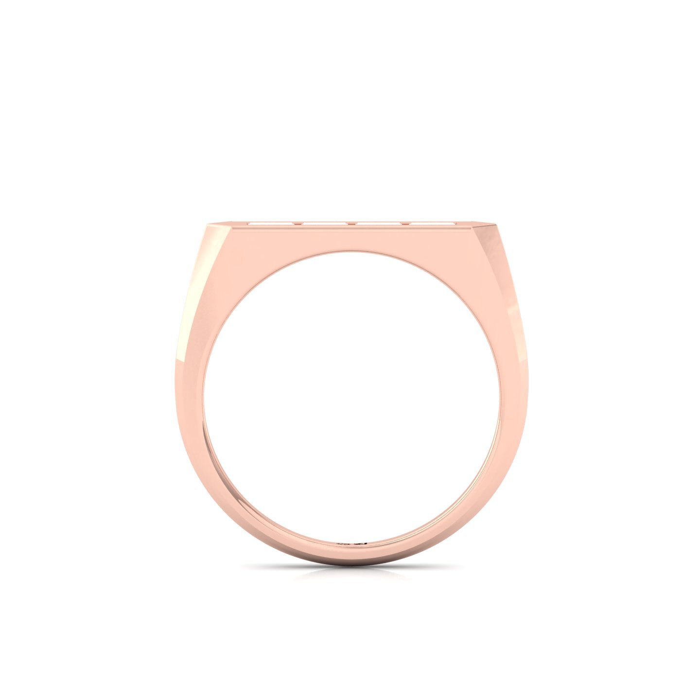 Baguette Cut Diamond Band Ring | Sleek Lab Grown CVD Diamond Minimalist Ring | 925 Silver | 10K | 14K | 18K - View 3