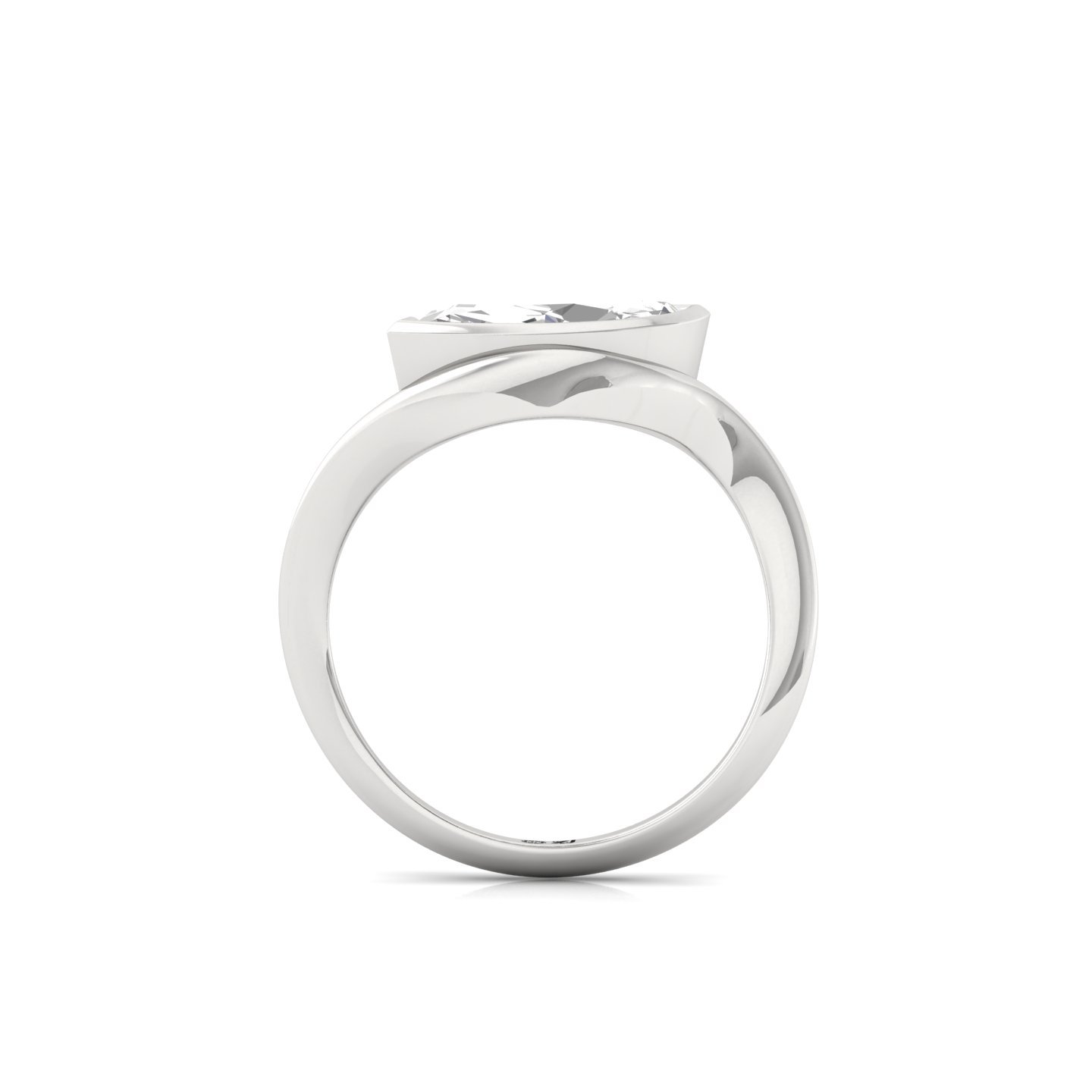 Marquise Cut Diamond Solitaire Ring | Lab Grown CVD Diamond Bypass Engagement Ring | 925 Silver | 10K | 14K | 18K - View 3