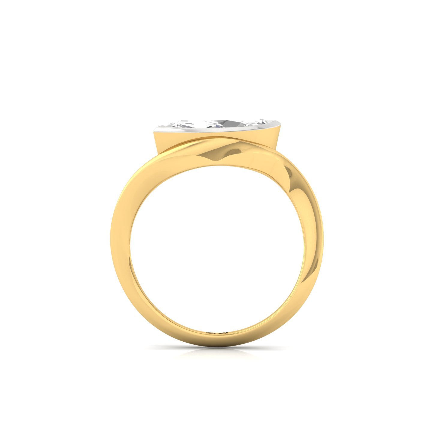 Marquise Cut Diamond Solitaire Ring | Lab Grown CVD Diamond Bypass Engagement Ring | 925 Silver | 10K | 14K | 18K - View 3